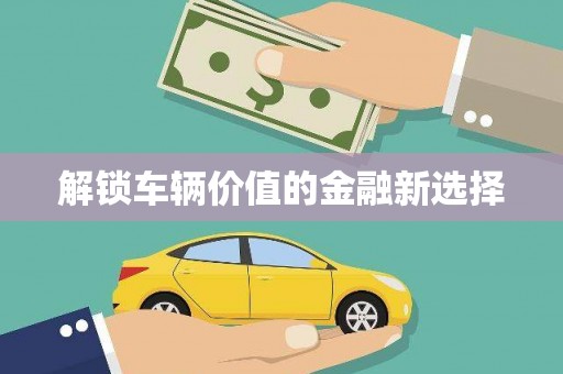 英吉沙解锁车辆价值的金融新选择